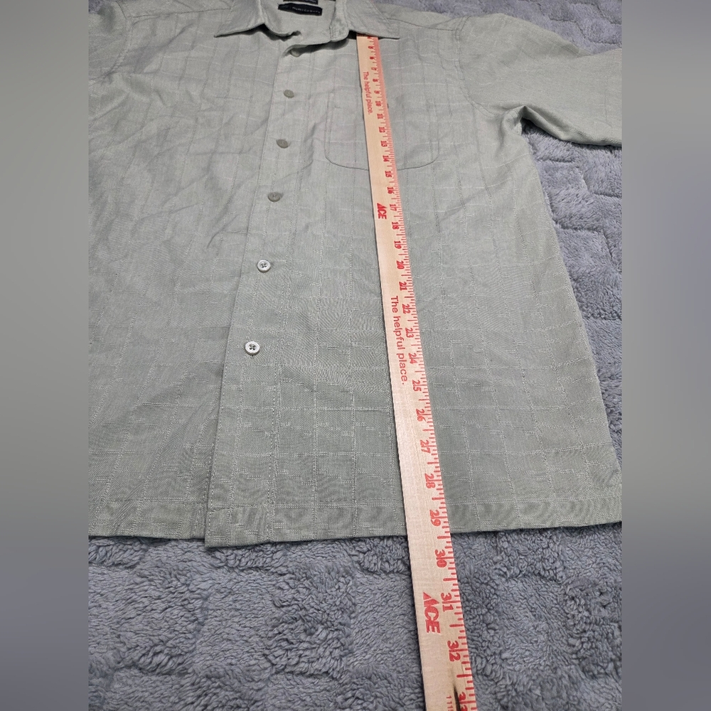 R & R Causal Mens Short-Sleeve Button-Down Shirt in Gray Size Med - Picture 7 of 12